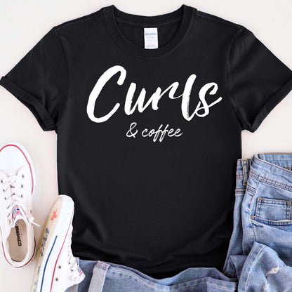 Curls & coffee T-shirt