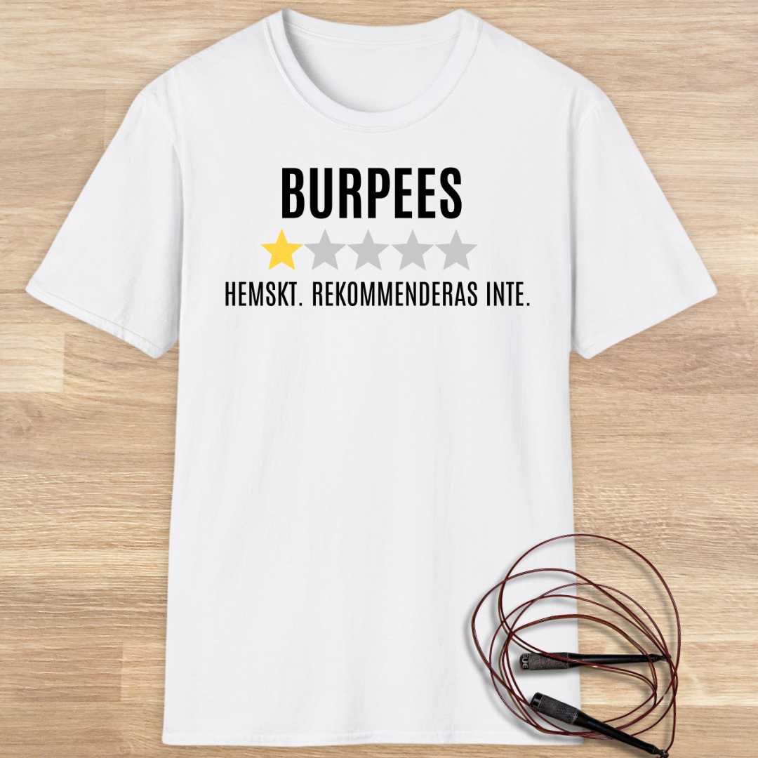 Burpees rekommenderas inte T-shirt